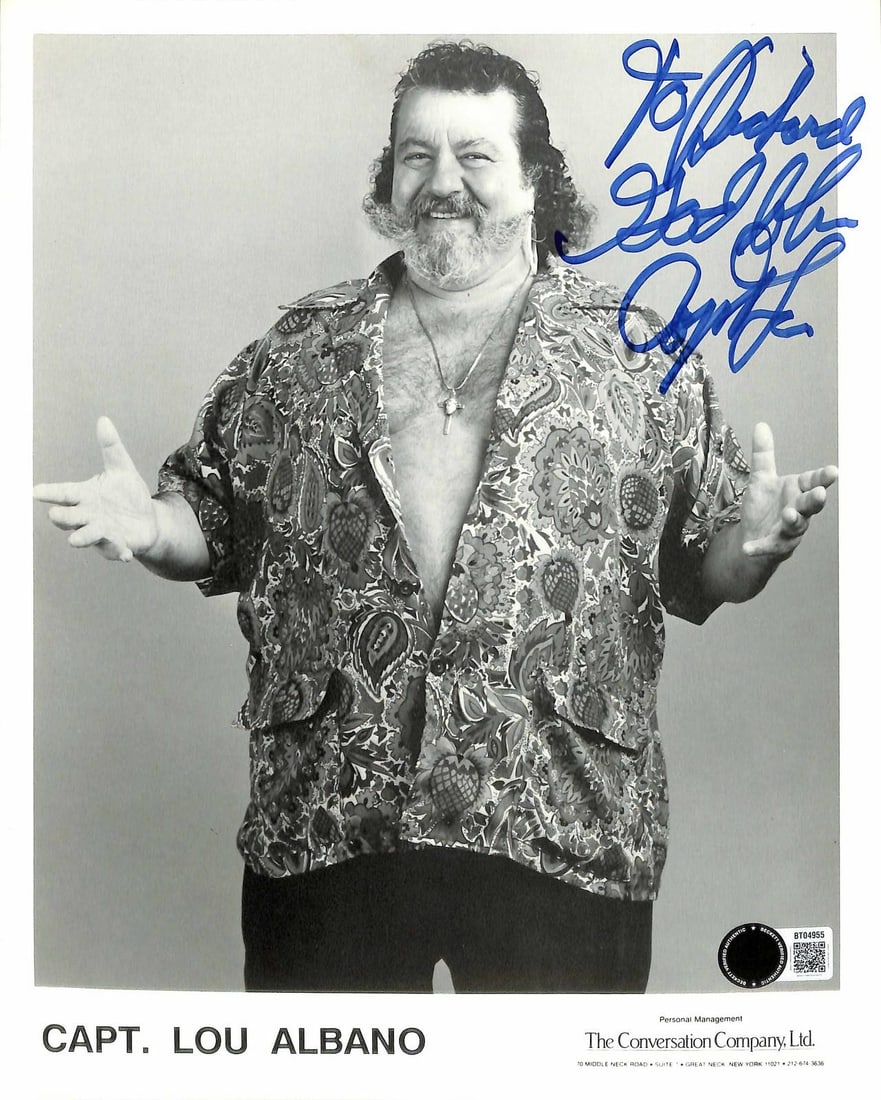 Beckett Authenticated Lou Albano 8x10 Signed Wrestling Photo (1 of 1)