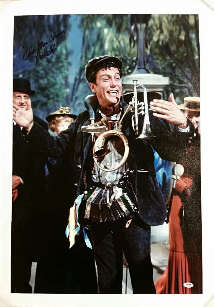 Mary Poppins 20x30 Canvas Signed by Dick Van Dyke with Chim-Chim-Cheree Inscription (1 of 3)