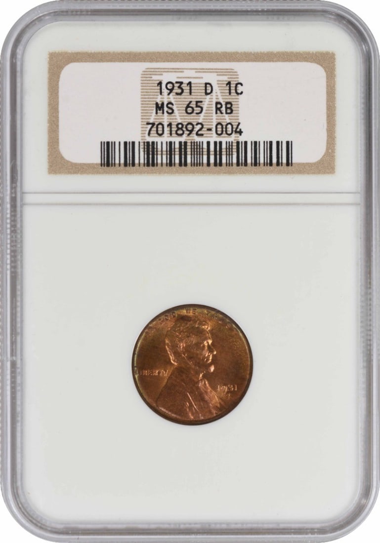 NGC MS65RB 1931-D Lincoln Wheat Cent Copper (1 of 2)