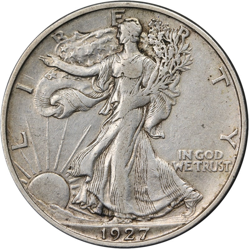 1927 S Walking Liberty Half Dollar Silver Choice XF++: 1927 S Walking Liberty Half Dollar Silver Choice XF++ 1927-S Walking Liberty Half in Choice XF++ condition with superb eye appeal and a strong strike. The coin is described as wonderfully original wit