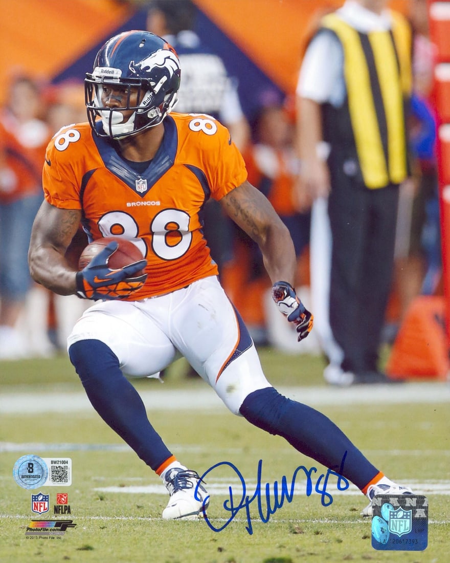 Demaryius Thomas Signed Denver Broncos 8x10 Photo Beckett Authenticated (1 of 1)