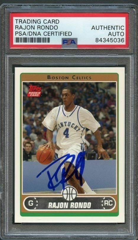 2006-07 Topps #251 Rajon Rondo Rookie Card Signed PSA/DNA (1 of 2)