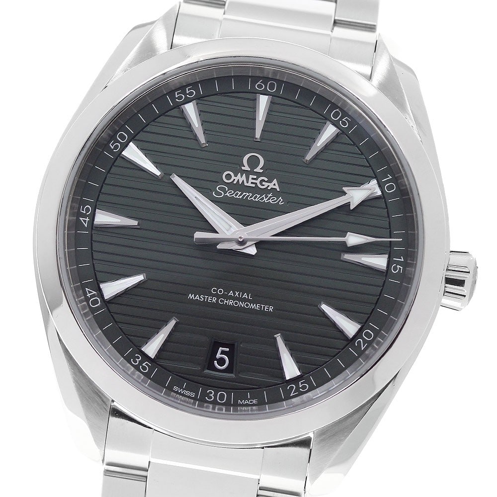 Omega Seamaster Aqua Terra 150M Co-Axial Date Men's Wristwatch: Omega Seamaster Aqua Terra 150M Co-Axial Date Men's Wristwatch This is an OMEGA Seamaster Aqua Terra 150M Co-Axial Date wristwatch, model 220.10.41.21.10.001. Designed for men, this pre-owned timepiec