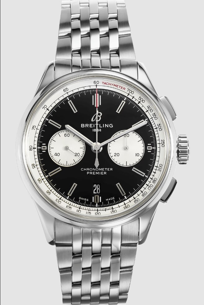 Premier B01 Chronograph 42mm Black Dial Reference AB0118 with Warranty Card (1 of 5)