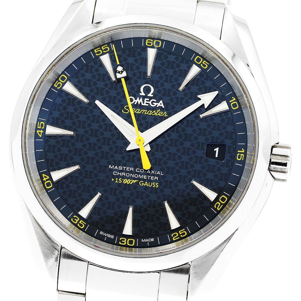 OMEGA Seamaster Aqua Terra 007 Men's Wristwatch 231.10.42.21.03.004: OMEGA Seamaster Aqua Terra 007 Men's Wristwatch 231.10.42.21.03.004 This is a pre-owned OMEGA Seamaster Aqua Terra James Bond 007 men's wristwatch, model 231.10.42.21.03.004. Crafted in Switzerland, t