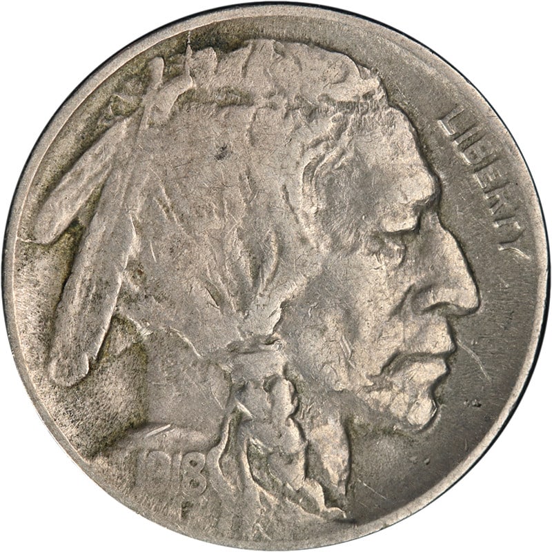 Choice VF/XF 1918-D United States Buffalo Nickel with Outstanding Eye Appeal (1 of 2)