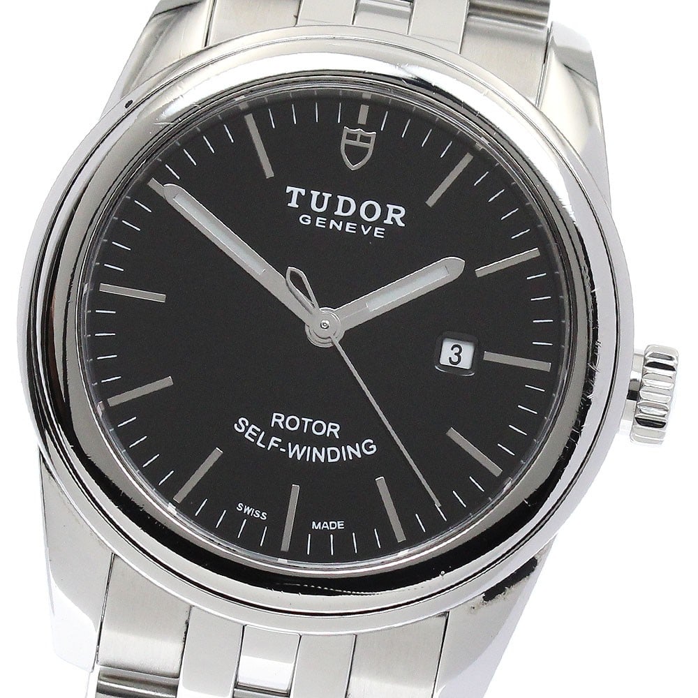TUDOR Glamour Date 53000 Automatic Wristwatch Unisex Swiss: TUDOR Glamour Date 53000 Automatic Wristwatch Unisex Swiss TUDOR Glamour Date automatic wristwatch designed for unisex wear. This pre-owned watch is made in Switzerland and offers the refined styling 