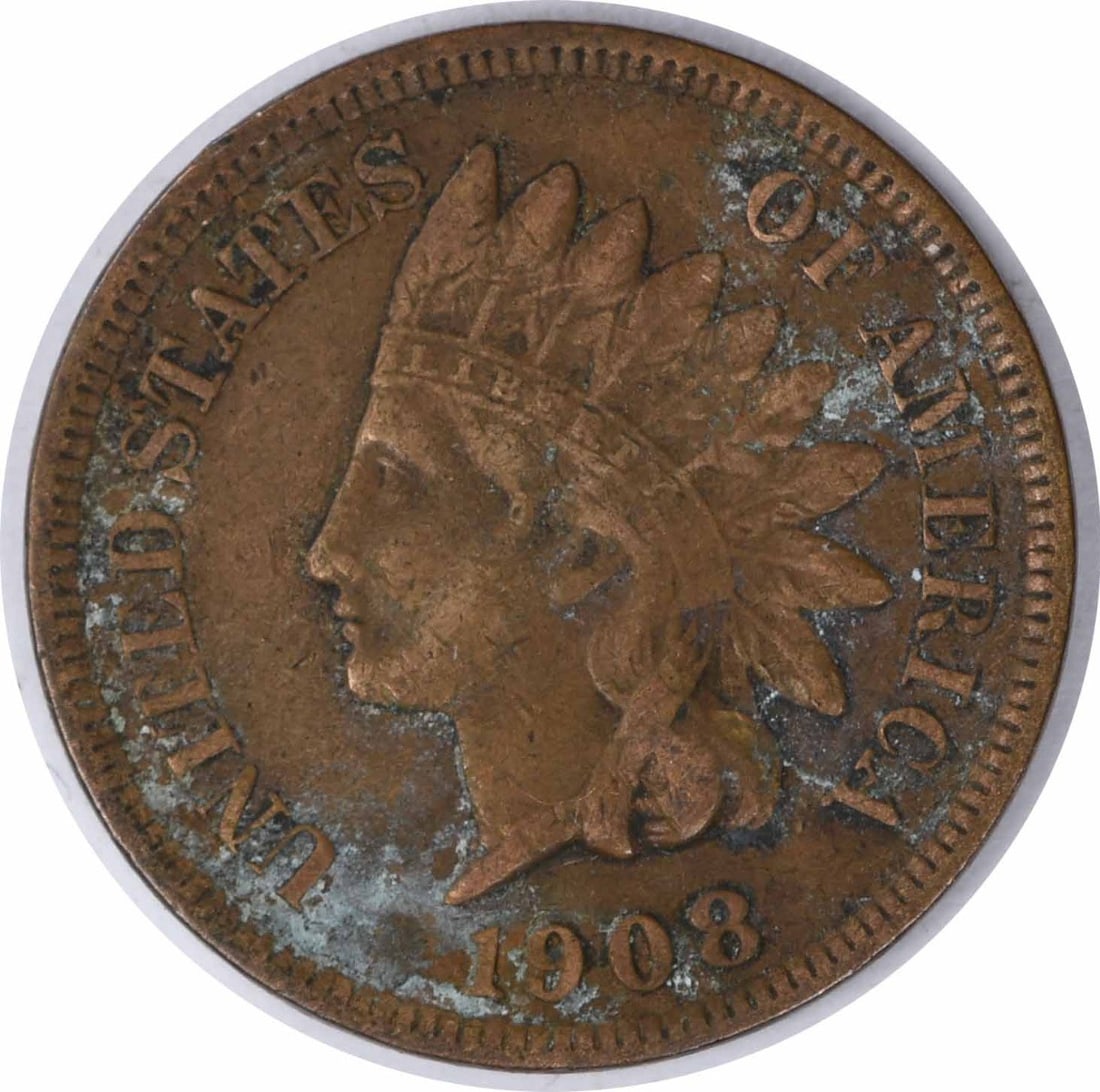 1908-S Indian Head Copper Small Cent VF Uncertified (1 of 2)