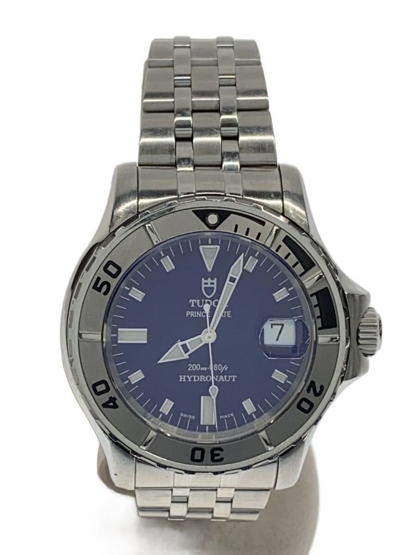 TUDOR Hydronaut Blue Automatic Men's Stainless Steel Wristwatch: TUDOR Hydronaut Blue Automatic Men's Stainless Steel Wristwatch This TUDOR Hydronaut Tiger men's wristwatch features a blue dial and a stainless steel case and band. It is equipped with automatic move