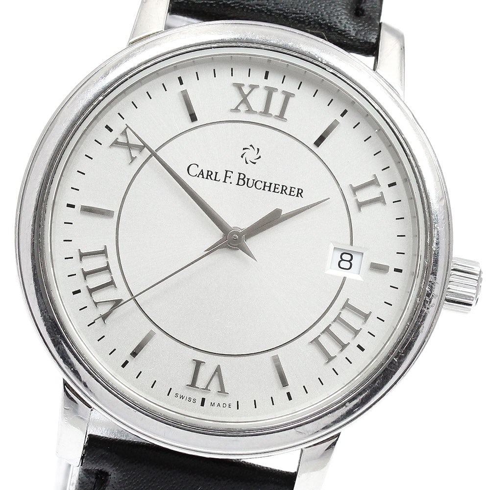 Carl F Bucherer Adamavi Date Automatic Men's Wristwatch: Carl F Bucherer Adamavi Date Automatic Men's Wristwatch This is a pre-owned CARL F. BUCHERER Adamavi Date Automatic men's wristwatch, crafted in Switzerland. The watch features an automatic movement a
