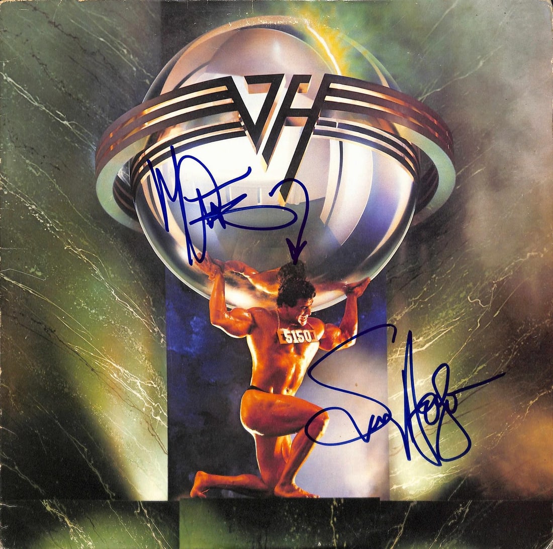 Beckett Authenticated Van Halen 5150 Album Cover Signed by Hagar and Anthony (1 of 1)