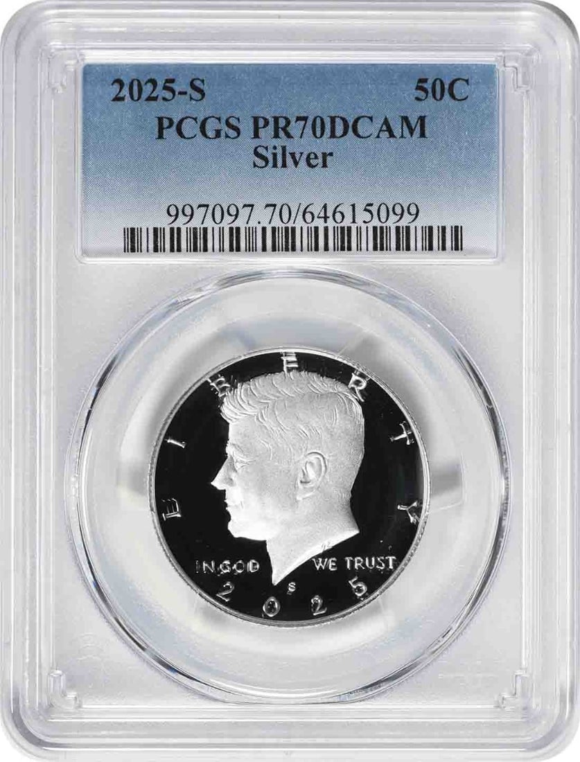 2025-S Kennedy Proof Silver Half Dollar PCGS PR70DCAM (1 of 2)