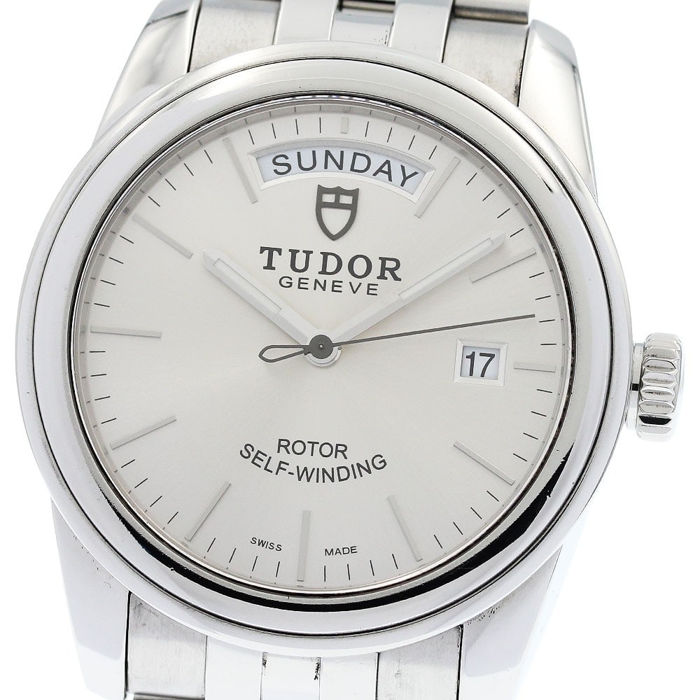 TUDOR Glamour Date-Day 56000 mens automatic wristwatch: TUDOR Glamour Date-Day 56000 mens automatic wristwatch TUDOR Glamour Date-Day automatic men's wristwatch. This pre-owned timepiece is from Switzerland and is identified as a wristwatch for men. Specif