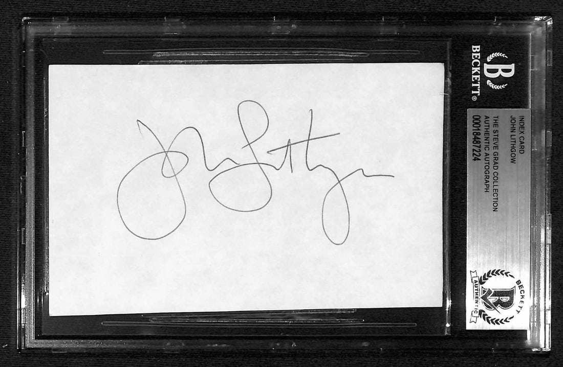 Beckett Authenticated John Lithgow Signed 5x7 Index Card (1 of 1)