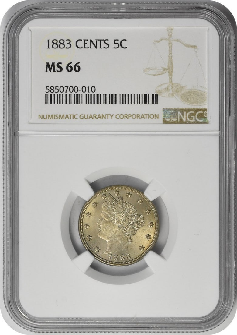 NGC MS66 1883 Liberty Nickel With Cents 5C (1 of 4)