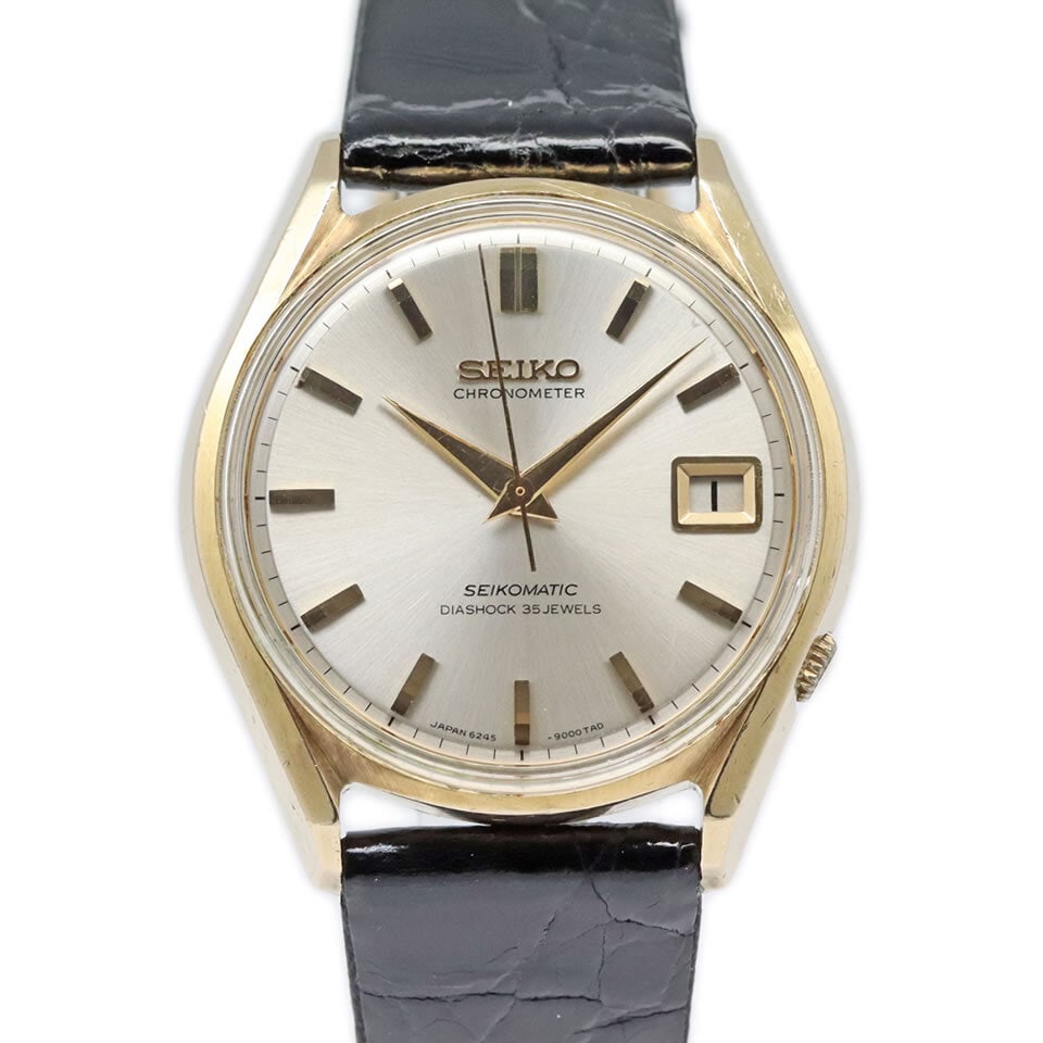 Seiko Seikomatic Chronometer 6245-9000 Gold Plated Automatic Watch (1 of 15)
