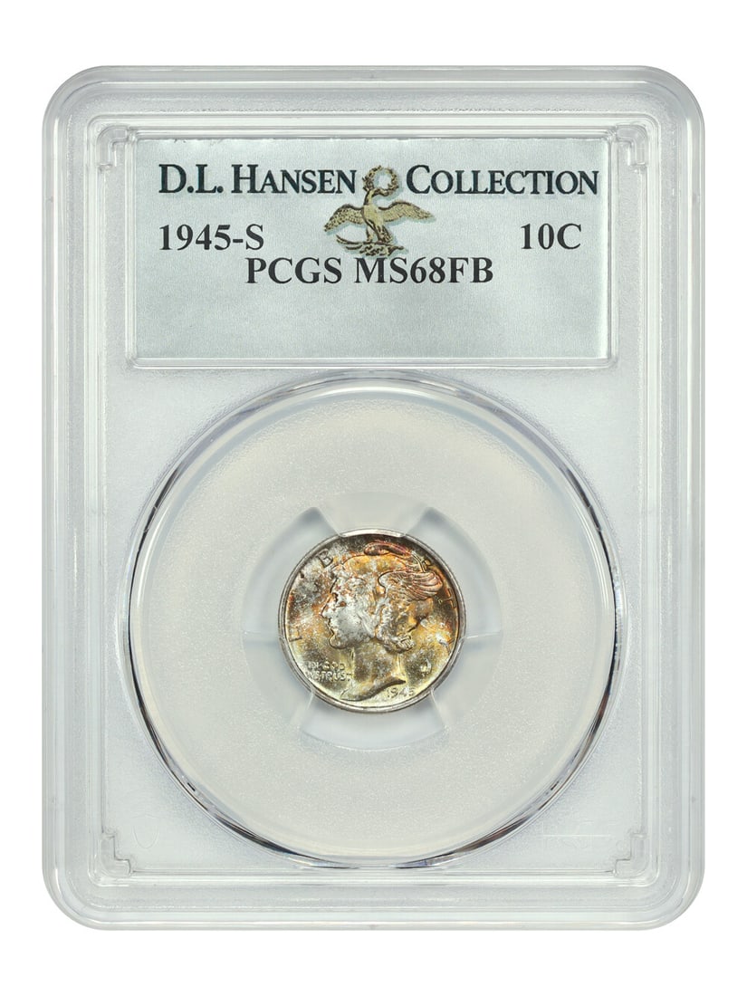 1945-S Mercury Dime PCGS MS68FB Uncirculated Coin (1 of 4)