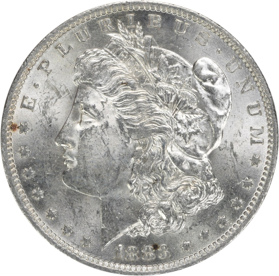 Uncirculated 1883-O Morgan Silver Dollar Brilliant BU Condition: Uncirculated 1883-O Morgan Silver Dollar Brilliant BU Condition This is an uncirculated 1883-O Morgan Silver Dollar. Struck at the New Orleans Mint, the coin is composed of silver and is classified as