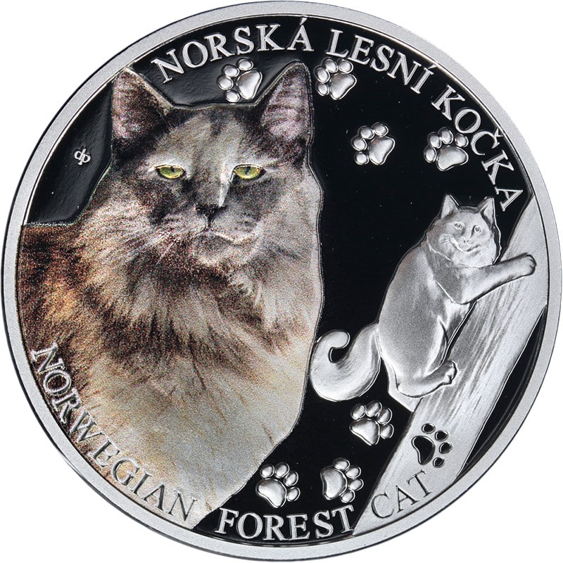 2026 Norwegian Forest Cat Silver Dollar Coin from Niue with OGP and COA: 2026 Norwegian Forest Cat Silver Dollar Coin from Niue with OGP and COA This 2026 Niue 1 Ounce Silver $1 coin features the Norwegian Forest Cat and is struck in .999 fine silver. It is a proof-grade c