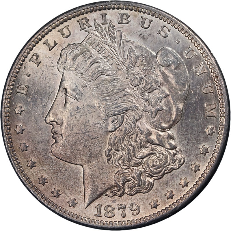 Uncirculated 1879-S Reverse 78 Morgan Dollar Silver Coin BU Plus Plus: Uncirculated 1879-S Reverse 78 Morgan Dollar Silver Coin BU Plus Plus This 1879-S Rev 78 Morgan Silver Dollar features excellent eye appeal, vibrant luster, and a strong strike. With attractive color 