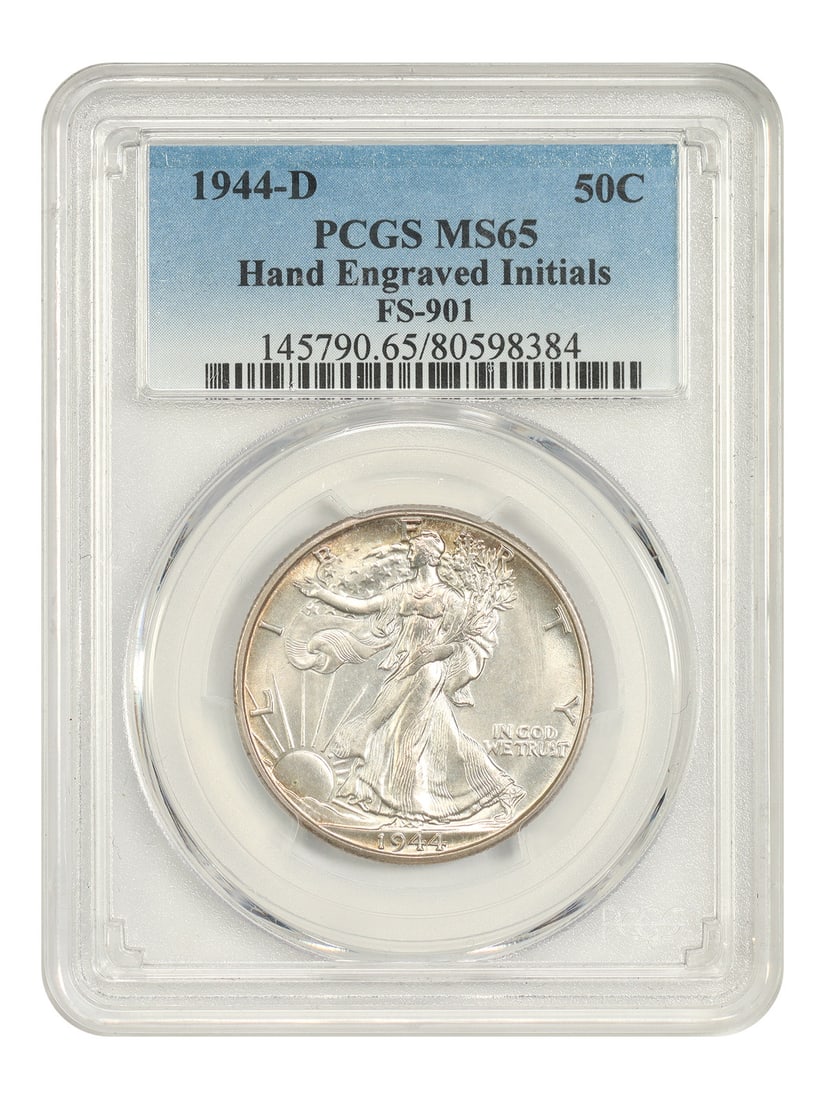 1944-D Walking Liberty Half Dollar PCGS MS65 FS-901 Variety (1 of 4)