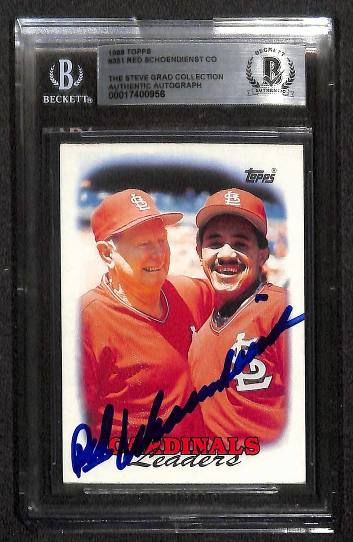 1998 Topps #351 Baseball Card Signed by Red Schoendienst Beckett Authenticated (1 of 1)