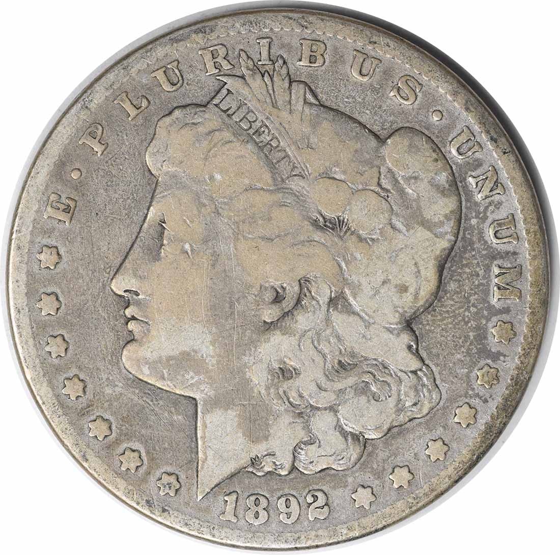 Carson City 1892 CC Morgan Dollar 90 Percent Silver VG Grade Uncertified (1 of 2)
