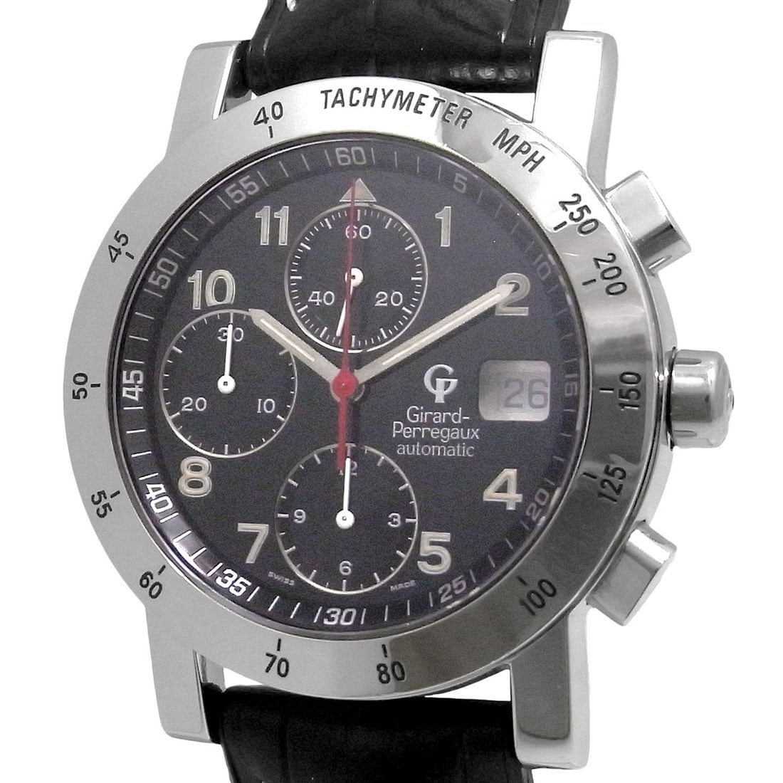 Girard Perregaux GP7000 Automatic Chronograph Date Men's Wristwatch: Girard Perregaux GP7000 Automatic Chronograph Date Men's Wristwatch This Girard-Perregaux GP7000 Chronograph Date Ref. 7050 men's wristwatch features an automatic movement housed in a stainless steel 