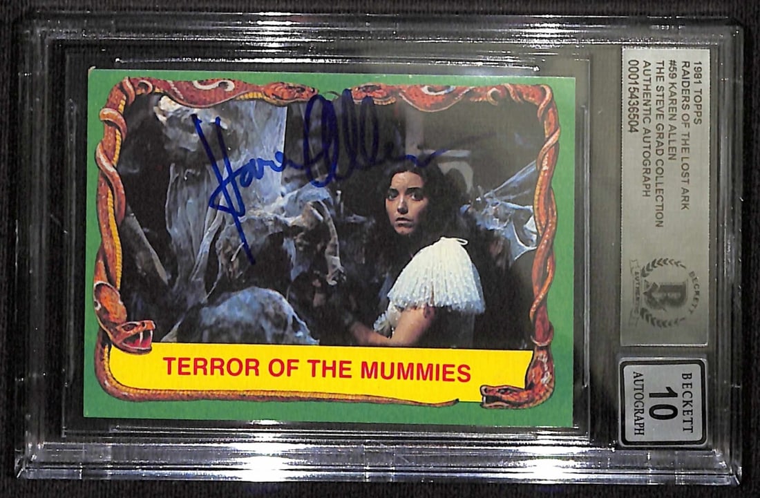 Karen Allen Signed 1981 Topps Indiana Jones #59 Beckett 10 (1 of 1)
