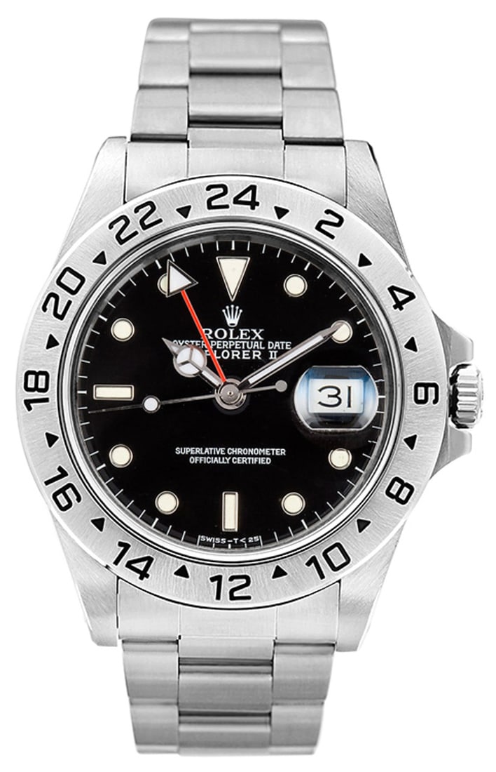 Rolex 16570 Explorer II mens watch black dial Oyster bracelet papers (1 of 7)