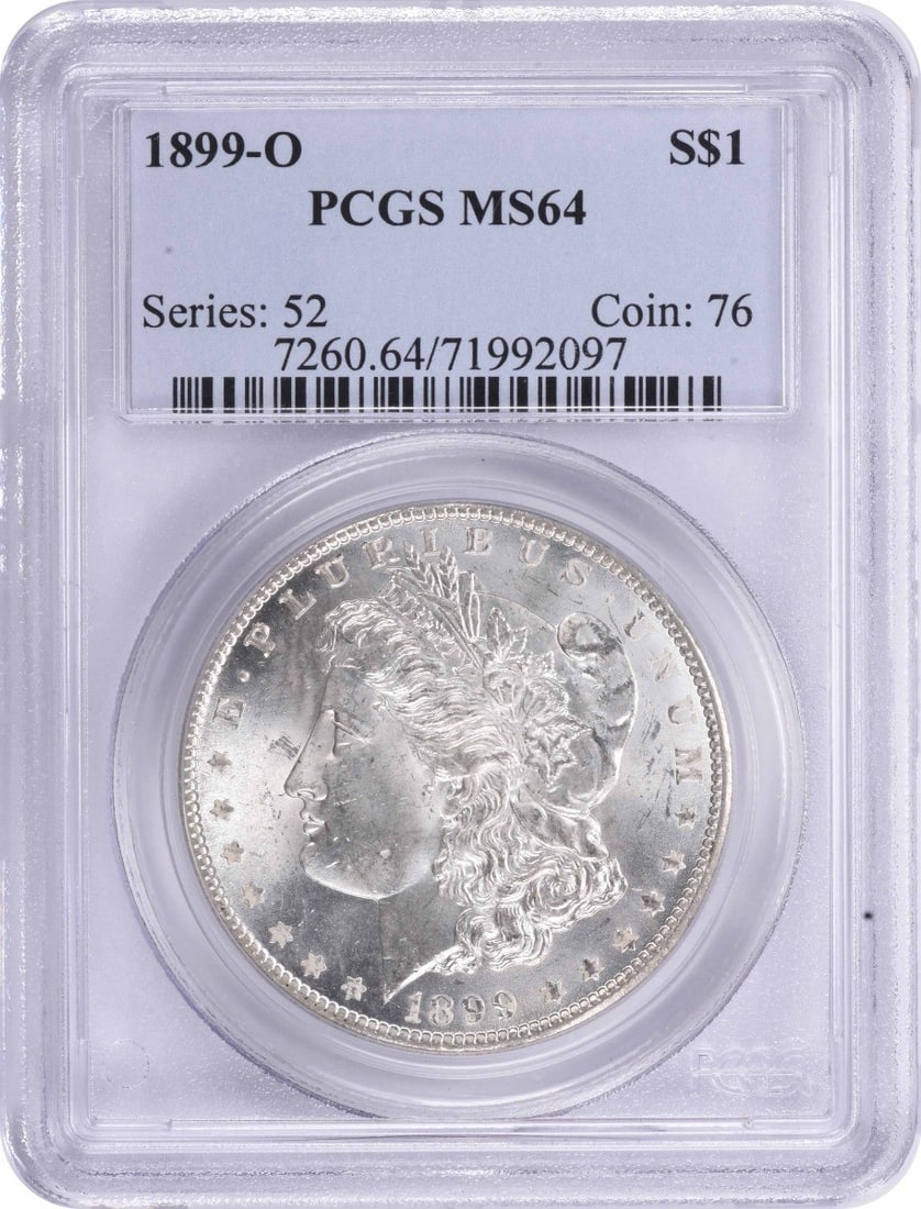 PCGS MS64 1899 O Morgan Dollar New Orleans Mint 90 Silver (1 of 2)