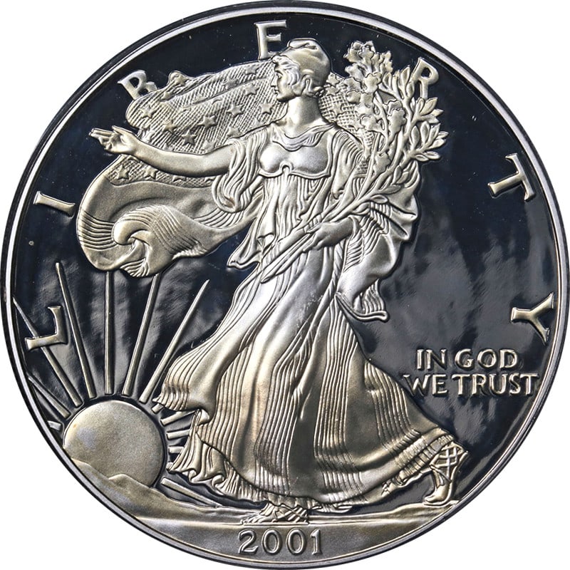 2001-W Silver American Eagle $1 PCGS PR69 DCAM Uncirculated Coin (1 of 4)