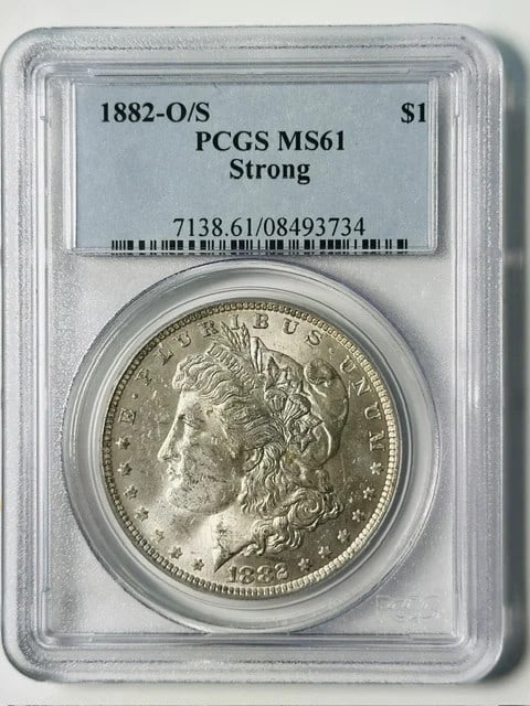 PCGS MS-61 1882 Morgan Silver Dollar O S Strong (1 of 2)