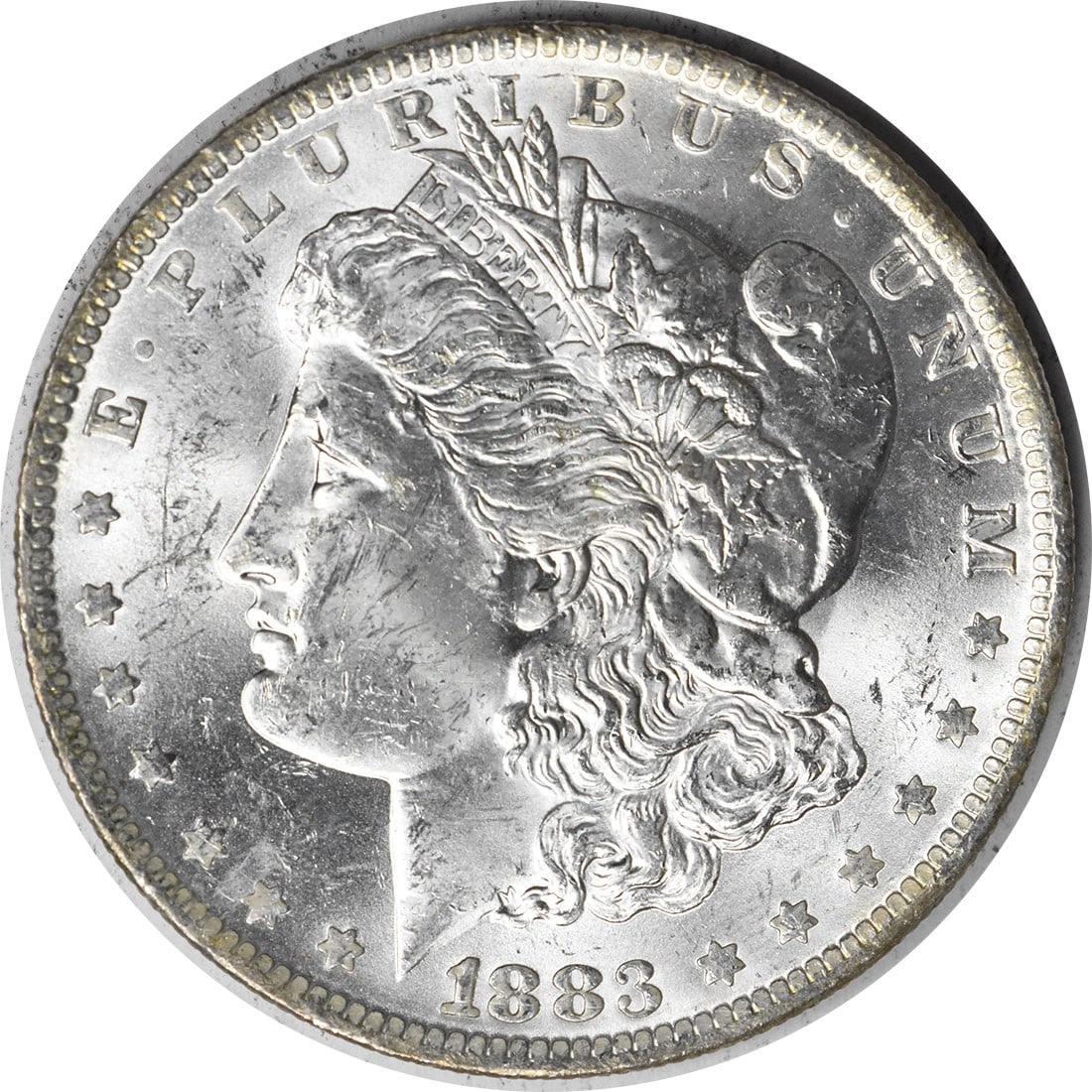 Choice BU 1883-O Morgan Dollar Silver Coin Uncertified Toned: Choice BU 1883-O Morgan Dollar Silver Coin Uncertified Toned This is an 1883-O Morgan Silver Dollar featuring a beautiful toned finish. The coin is uncirculated and graded as Choice BU. It is composed