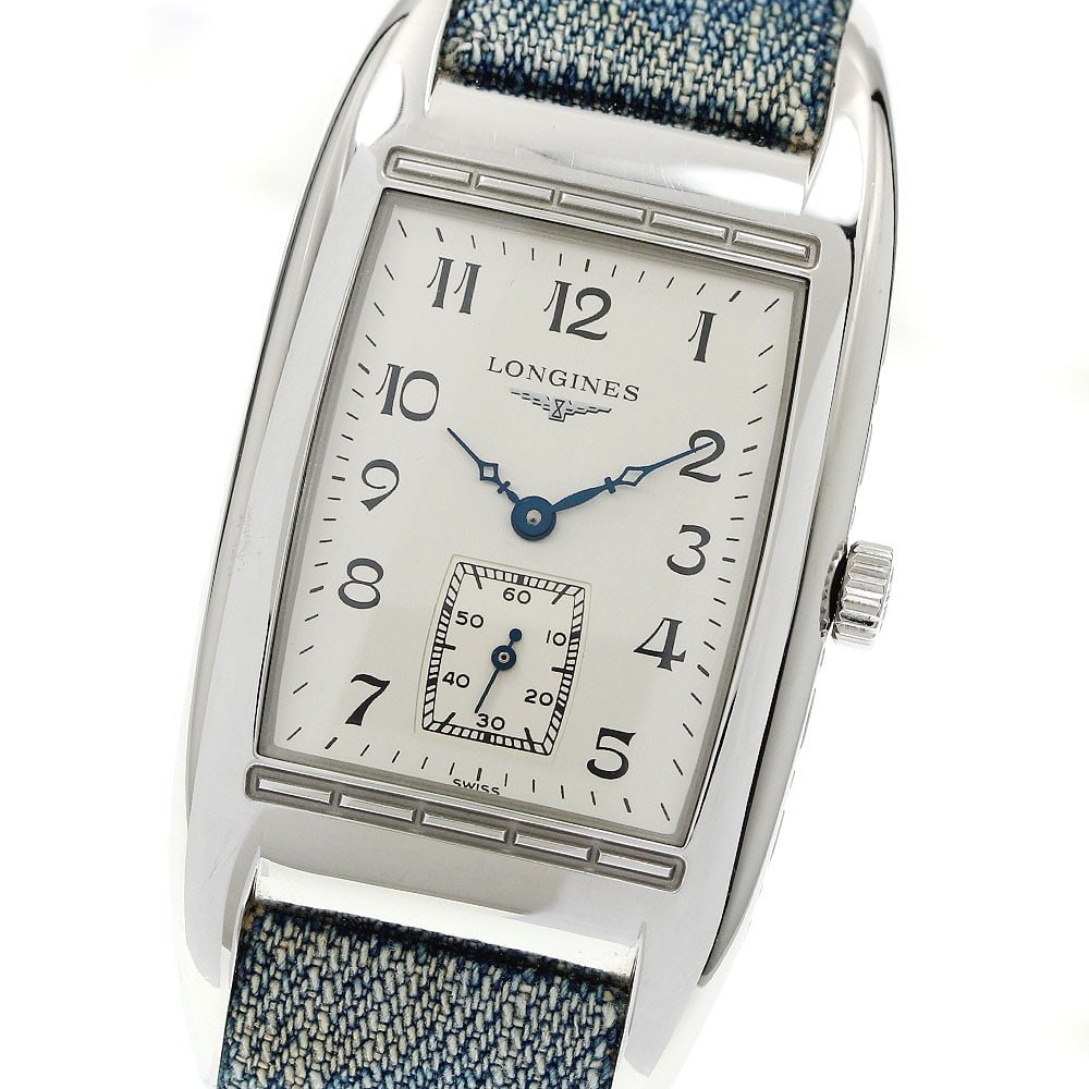 Longines Belle Arti Quartz Small Seconds Men's Wristwatch: Longines Belle Arti Quartz Small Seconds Men's Wristwatch This Longines Belle Arti men's wristwatch features a stainless steel case and a silver dial, complemented by a leather strap. The watch is pow
