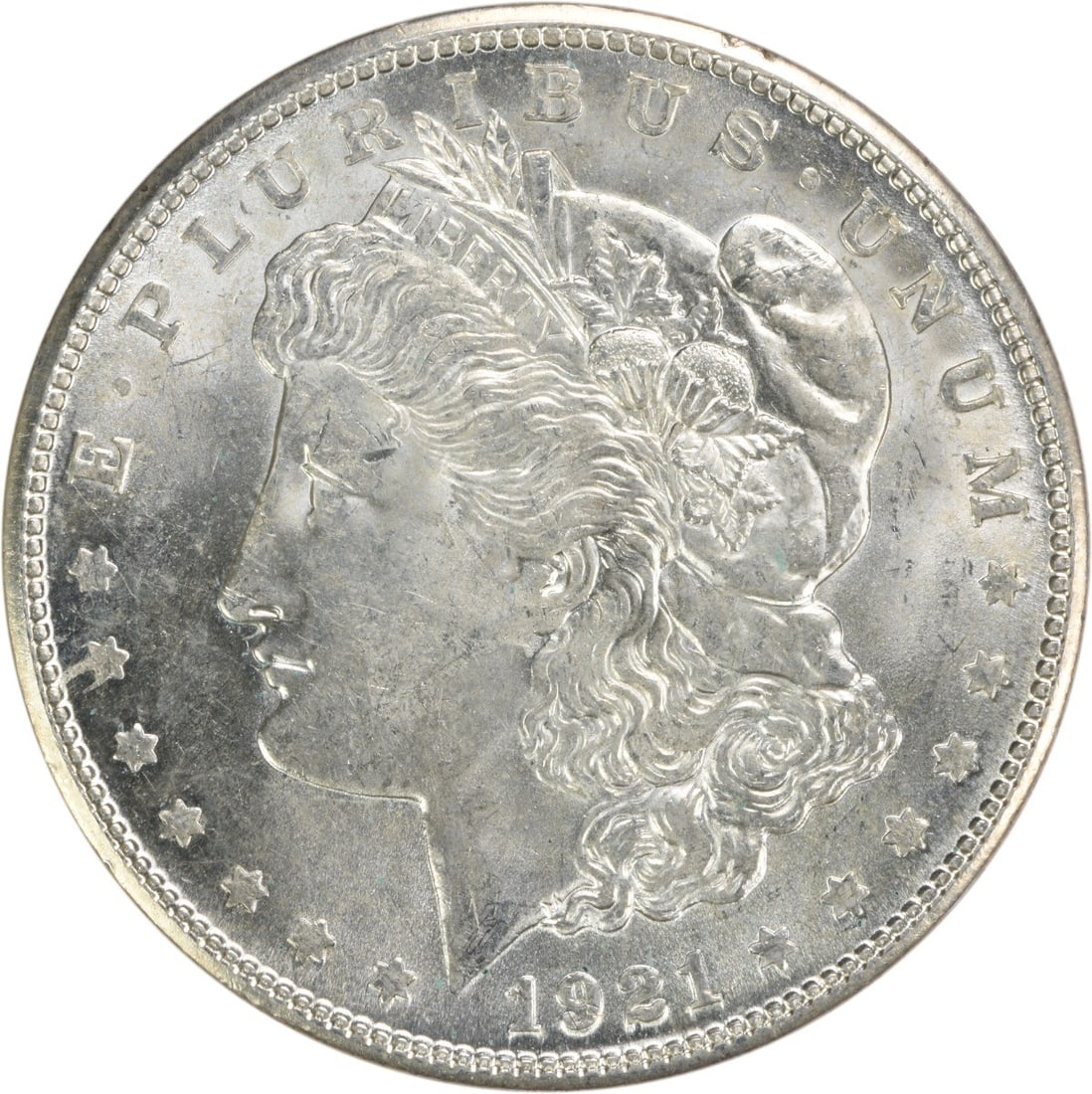 Choice BU 1921 S Morgan Dollar Silver Uncirculated Uncertified Coin: Choice BU 1921 S Morgan Dollar Silver Uncirculated Uncertified Coin This 1921-S Morgan Silver Dollar is an uncirculated coin in Choice Brilliant Uncirculated (BU) condition. It is composed of silver a
