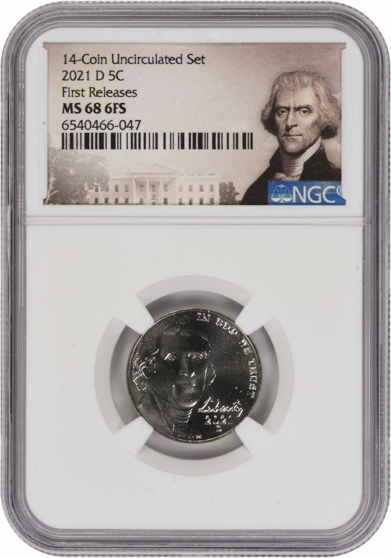 NGC MS68 2021-D Jefferson Nickel 6FS First Release (1 of 2)