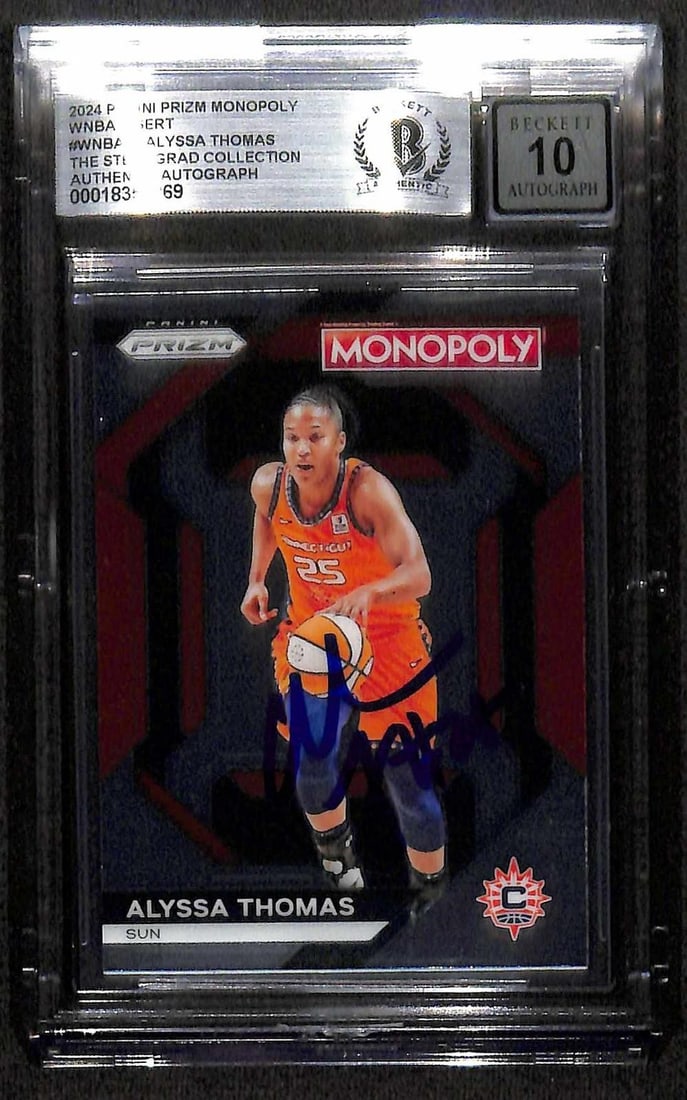 Beckett 10 Alyssa Thomas signed 2024 Prizm Monopoly WNBA card (1 of 1)