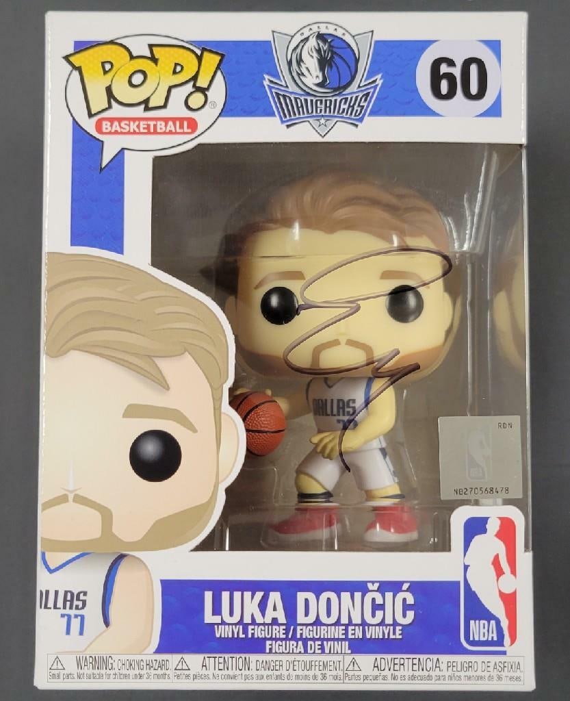 Luka Doncic Signed Funko POP Figure Beckett Authenticated Dallas Mavericks: Luka Doncic Signed Funko POP Figure Beckett Authenticated Dallas Mavericks This Funko POP figure is autographed by NBA player Luka Doncic of the Dallas Mavericks. The signature has been authenticated 