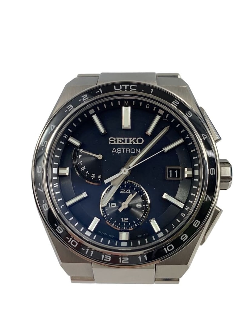 Seiko Astron Nextar Titanium Solar Men's Wristwatch: Seiko Astron Nextar Titanium Solar Men's Wristwatch This Seiko Astron Nextar men's wristwatch features a durable titanium case and band, offering both strength and lightweight comfort. Powered by sola
