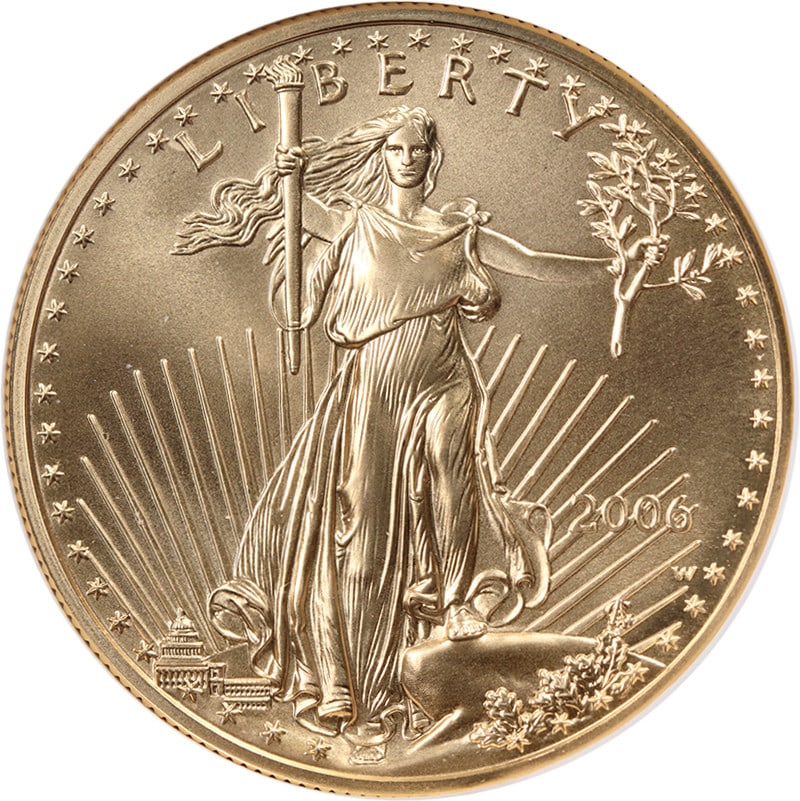 NGC MS70 Burnished 2006-W $50 Gold American Eagle Coin Brown Label (1 of 4)