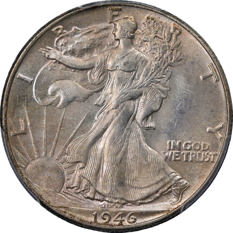 PCGS MS64 1946 P Walking Liberty Half Dollar Silver (1 of 4)