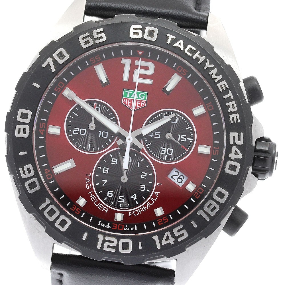 TAG HEUER Formula 1 CAZ101AN mens quartz chronograph wristwatch: TAG HEUER Formula 1 CAZ101AN mens quartz chronograph wristwatch TAG Heuer Formula 1 chronograph quartz men's wristwatch in pre-owned condition. The watch is identified as the CAZ101AN model and is of 