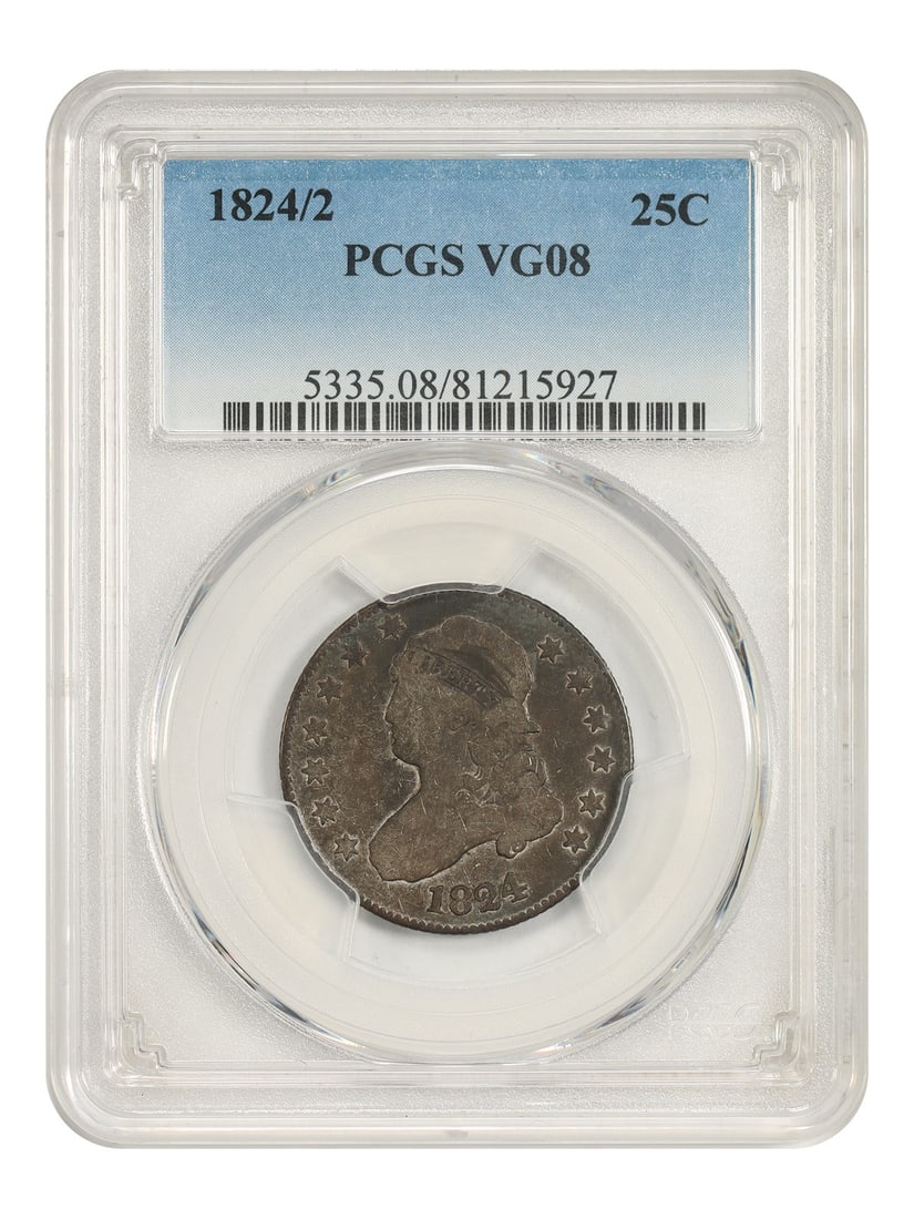 1824 25C Capped Bust Quarter PCGS VG08 Philadelphia (1 of 4)