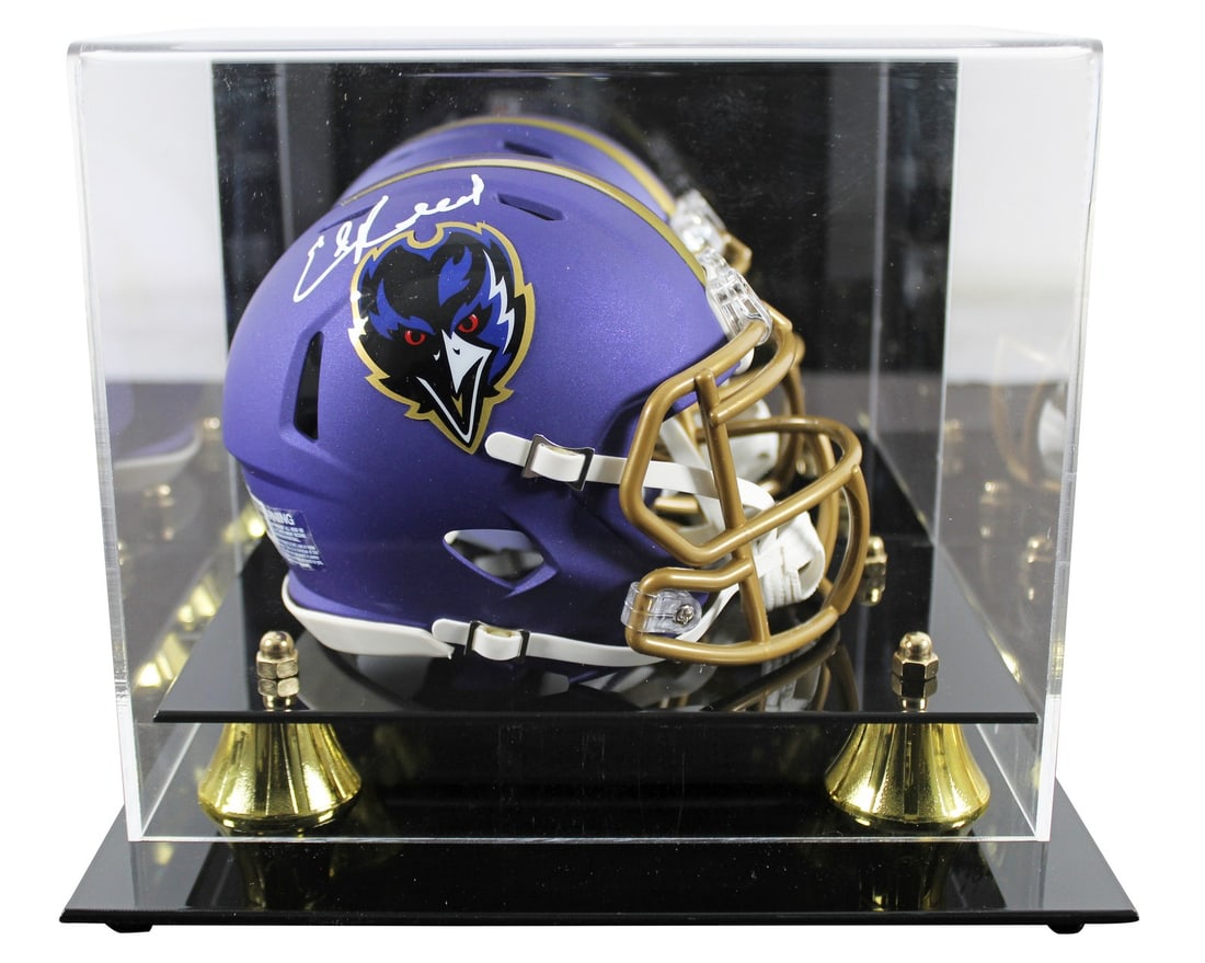 Ed Reed Signed 2024 Ravens Alt Speed Mini Helmet with BAS Authentication (1 of 3)