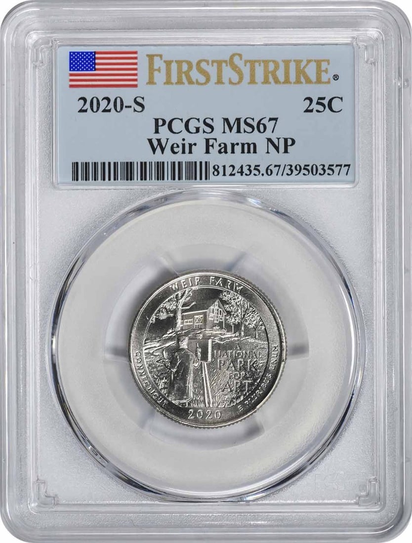 PCGS MS67 2020-S Weir Farm National Park Quarter (1 of 2)