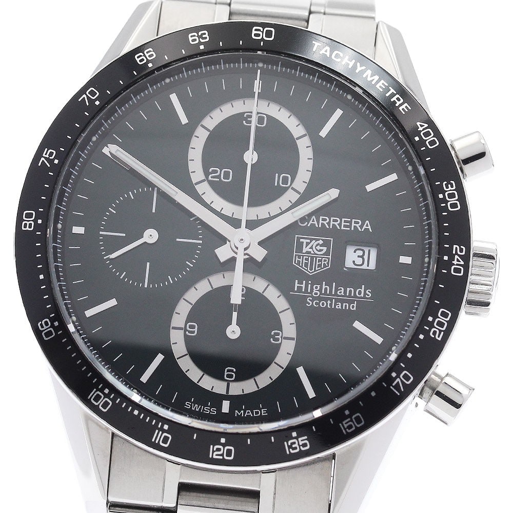 TAG Heuer Carrera CV2012 mens chronograph wristwatch Swiss made: TAG Heuer Carrera CV2012 mens chronograph wristwatch Swiss made TAG Heuer Carrera Highland Scotland Chronograph men's wristwatch in pre-owned condition. Swiss-made and identified as a TAG Heuer model 