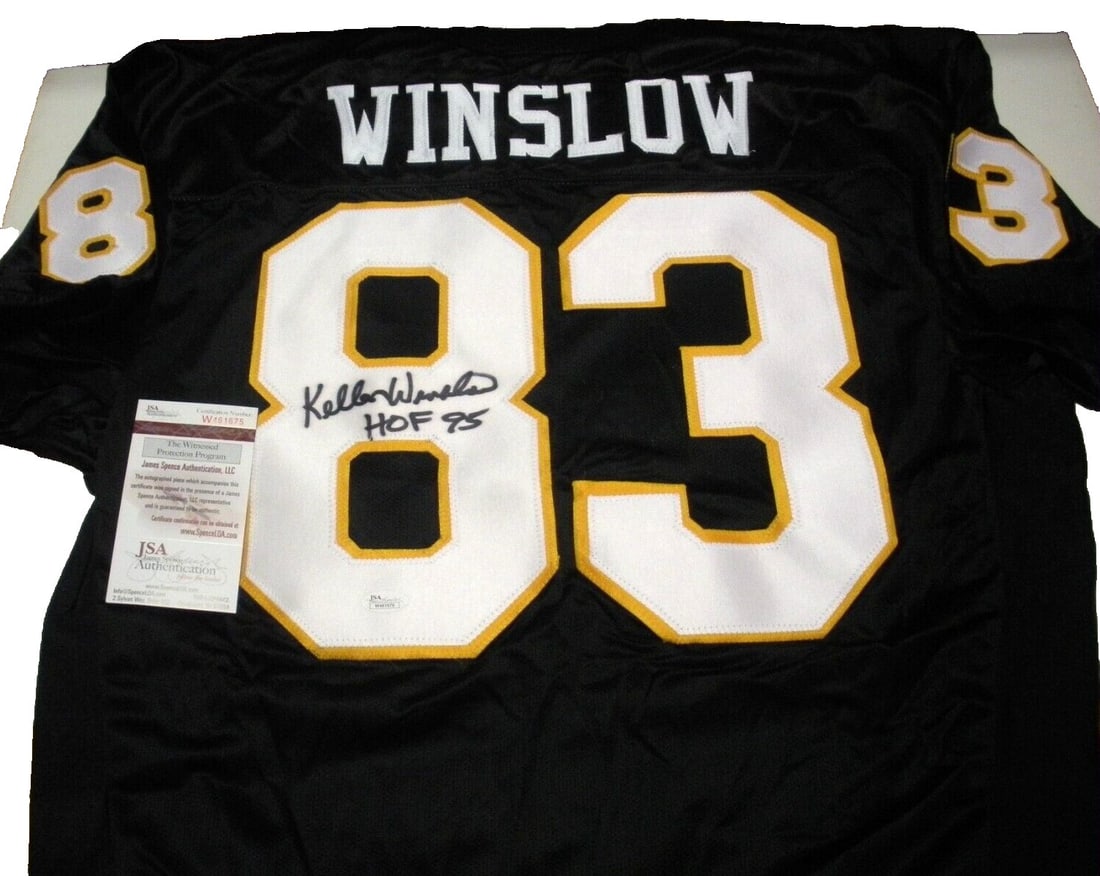 Signed Rawlings Missouri Tigers Jersey Autographed by Kellen Winslow with JSA COA: Signed Rawlings Missouri Tigers Jersey Autographed by Kellen Winslow with JSA COA This official licensed Rawlings jersey features the signature of Kellen Winslow, associated with the Missouri Tigers. 