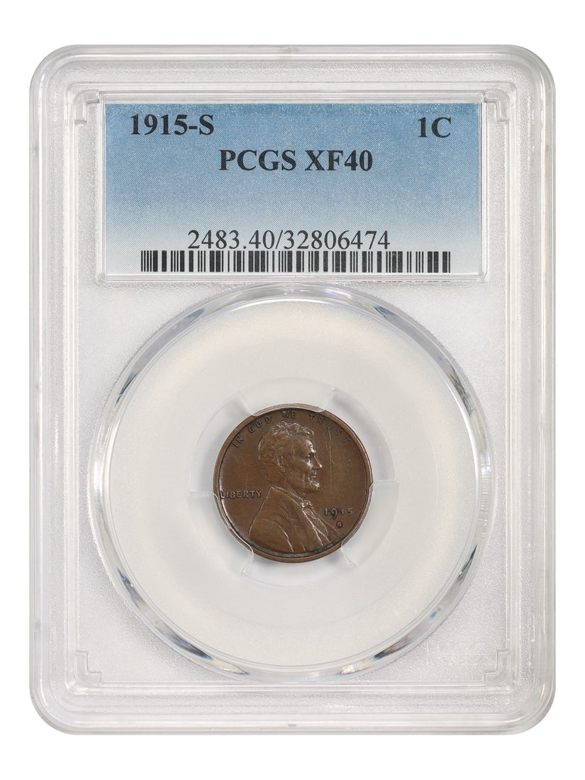 PCGS XF40 1915-S Lincoln Wheat Cent 1C San Francisco BN (1 of 4)