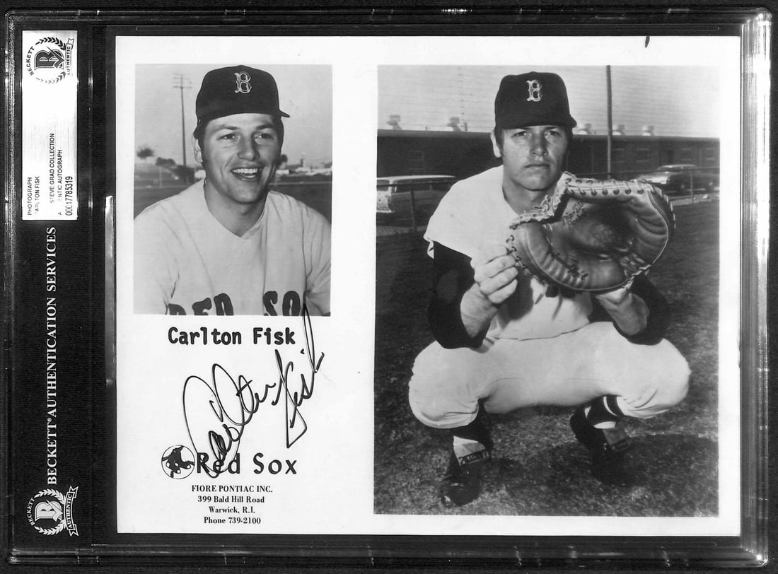 Beckett Authenticated Carlton Fisk Red Sox 8x10 Photo (1 of 1)
